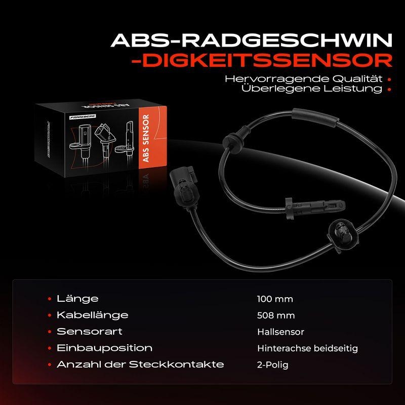 1x Frankberg ABS Sensor Hinterachse beidseitig 5481FB0048033