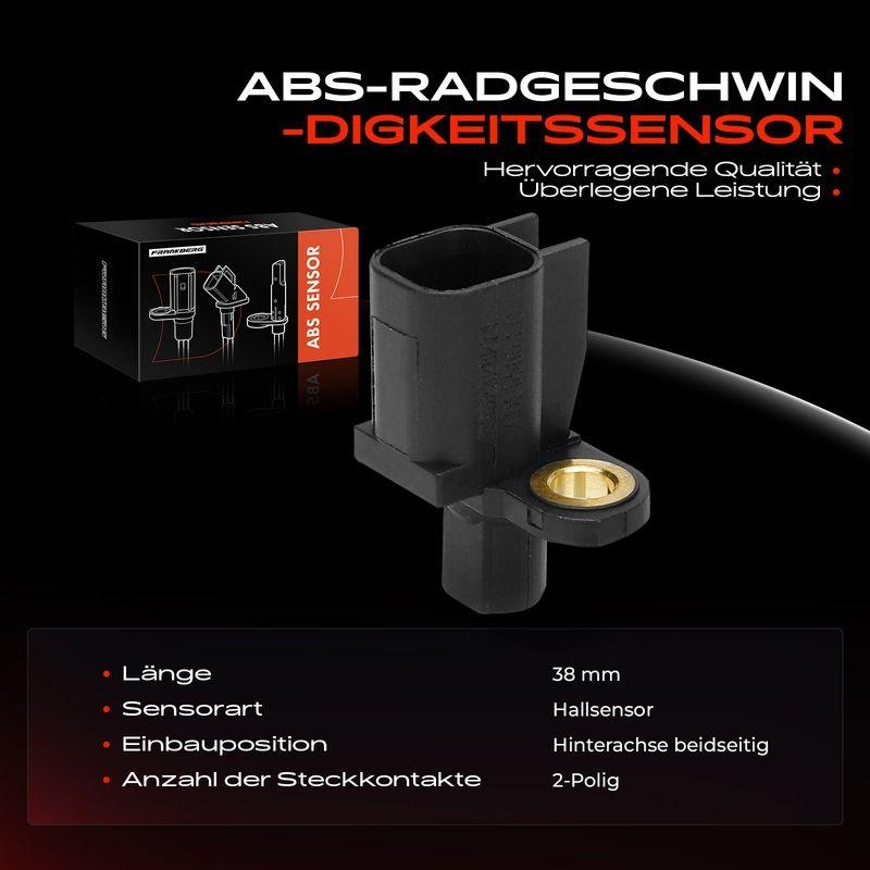1x Frankberg ABS Sensor Hinterachse beidseitig 5481FB0000262