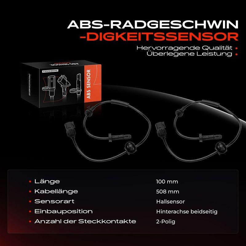 2x Frankberg ABS Sensor Hinterachse beidseitig 5481FB0048034