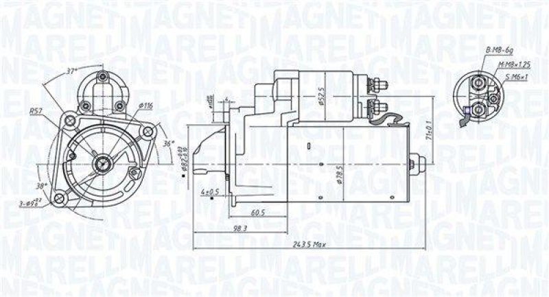 MAGNETI MARELLI Starter 63725717010
