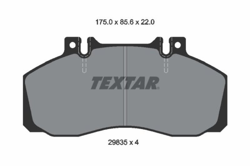 TEXTAR Bremsbelagsatz, Scheibenbremse 2983506