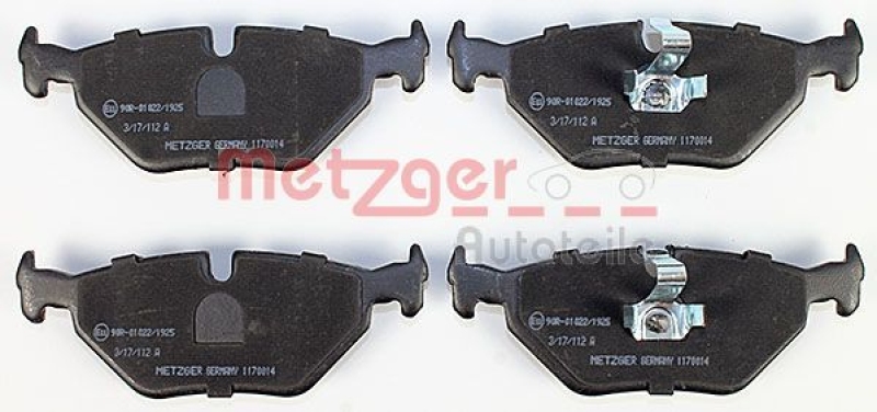 METZGER Bremsbelagsatz, Scheibenbremse 1170014