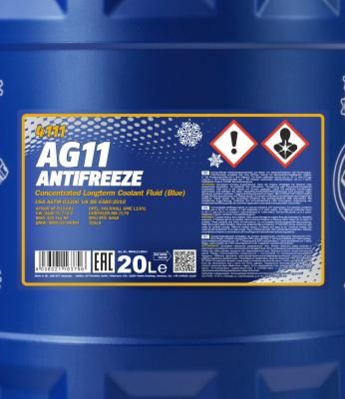 20L Mannol Kühlerfrostschutz Kühlmittel Konzentrat AG11 blau