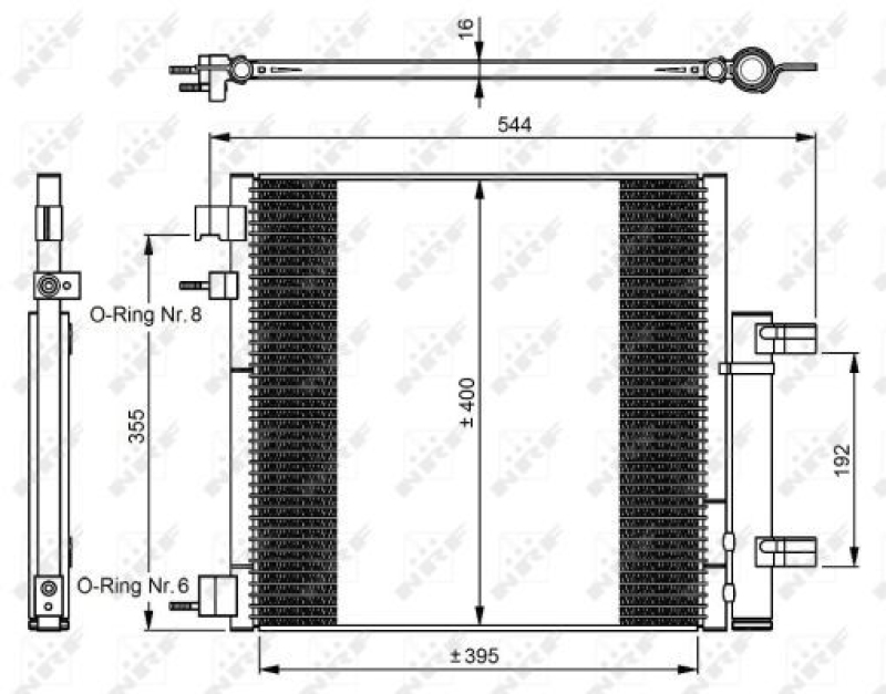 NRF Kondensator, Klimaanlage EASY FIT 350048