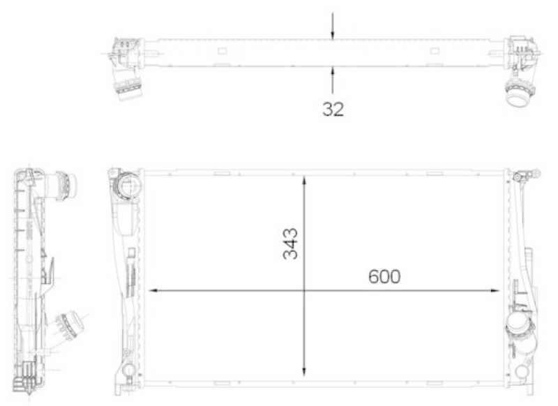 MAHLE Kühler, Motorkühlung BEHR *** PREMIUM LINE *** CR 1923 000P