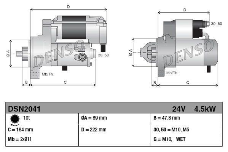 DENSO Starter DSN3011