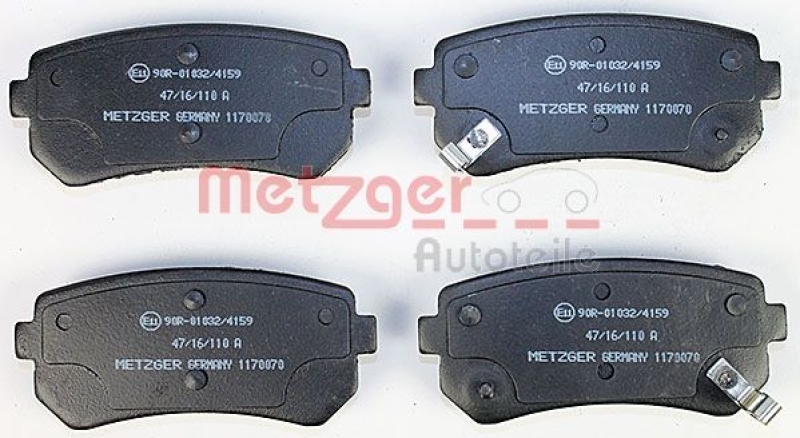 METZGER Bremsbelagsatz, Scheibenbremse 1170070