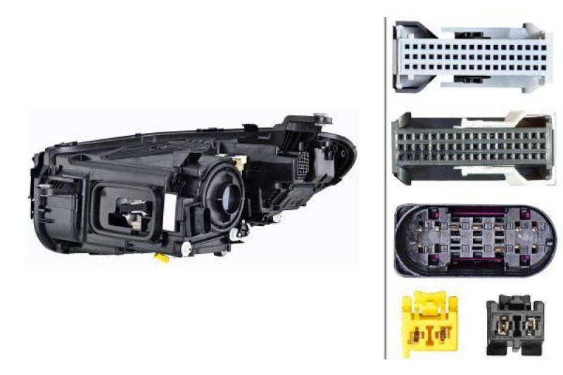 1x Hella Hauptscheinwerfer LED Rechts passend für Mercedes CLS C257 450 Boost 1EX015619-921