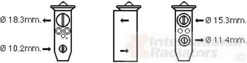 VAN WEZEL Expansionsventil, Klimaanlage 13001358