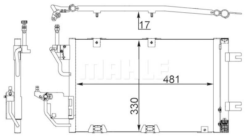 MAHLE Kondensator, Klimaanlage BEHR AC 400 000S