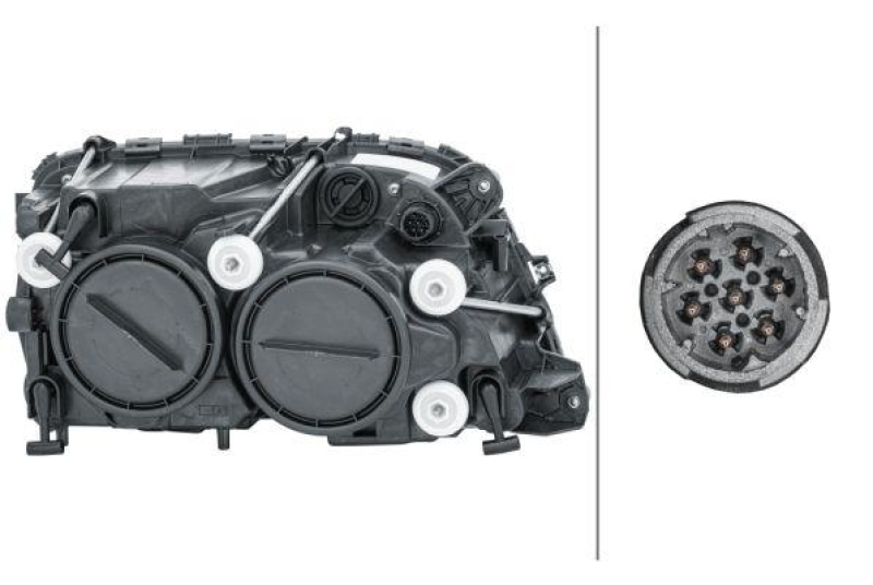 Hella Hauptscheinwerfer H7 H1 links passend für Mercedes Actros MP2 MP3 AE L LL