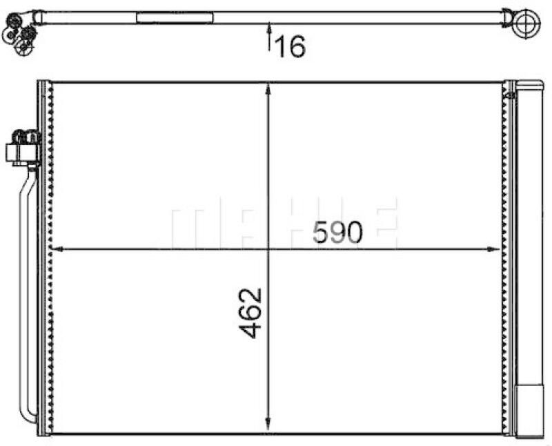 MAHLE Kondensator, Klimaanlage BEHR *** PREMIUM LINE ***