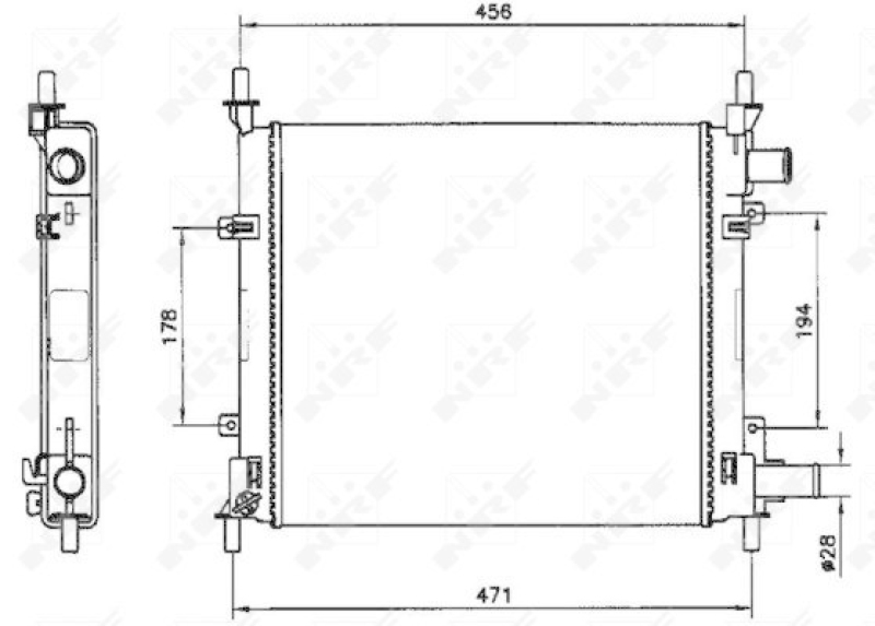 NRF Radiator, engine cooling