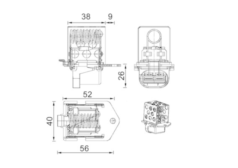 MAHLE Vorwiderstand, Elektromotor (Kühlerlüfter) BEHR *** PREMIUM LINE ***