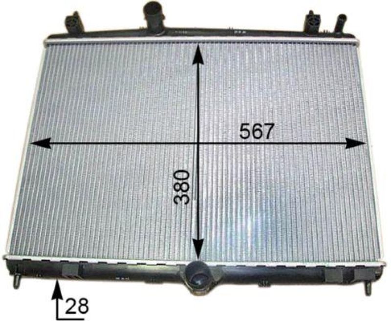 MAHLE Kühler, Motorkühlung BEHR CR 2113 000S