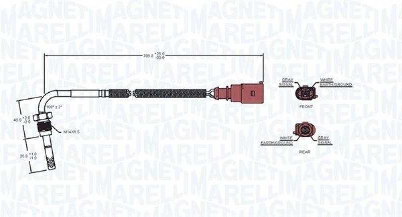 MAGNETI MARELLI Sensor, Abgastemperatur 172000011010
