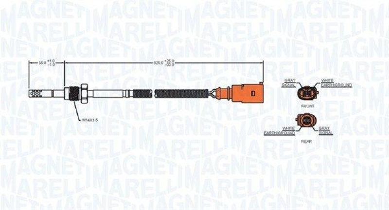MAGNETI MARELLI Sensor, Abgastemperatur 172000013010