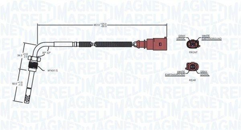 MAGNETI MARELLI Sensor, Abgastemperatur 172000025010