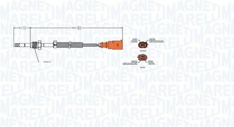 MAGNETI MARELLI Sensor, Abgastemperatur 172000027010