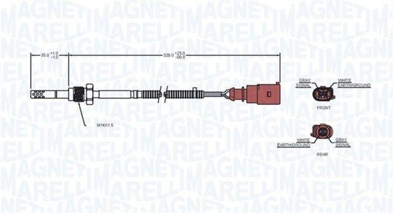 MAGNETI MARELLI Sensor, Abgastemperatur 172000029010