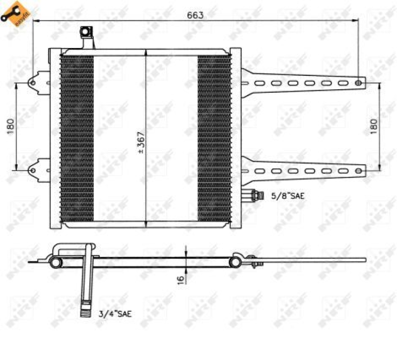 NRF Kondensator, Klimaanlage EASY FIT 35049