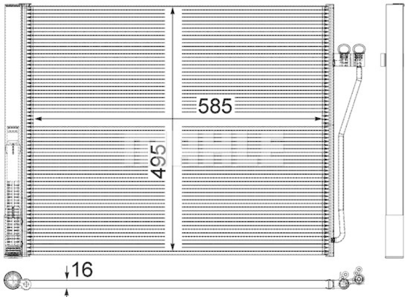 MAHLE Kondensator, Klimaanlage BEHR *** PREMIUM LINE ***