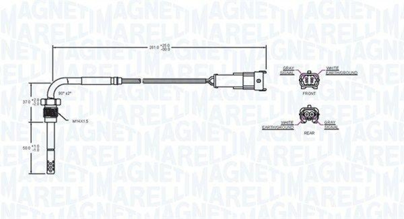 MAGNETI MARELLI Sensor, Abgastemperatur 172000047010