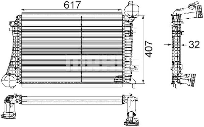 MAHLE Intercooler, charger BEHR *** PREMIUM LINE ***
