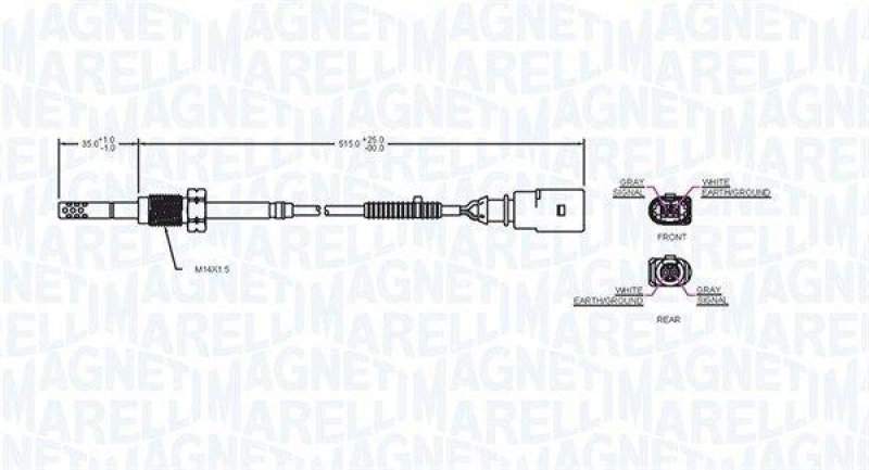 MAGNETI MARELLI Sensor, Abgastemperatur 172000071010