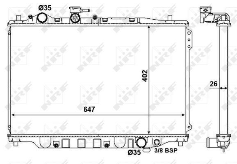 NRF Radiator, engine cooling