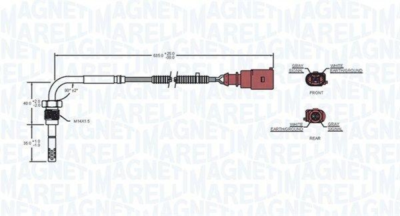 MAGNETI MARELLI Sensor, Abgastemperatur 172000081010