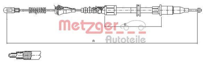 METZGER Seilzug, Feststellbremse 115753