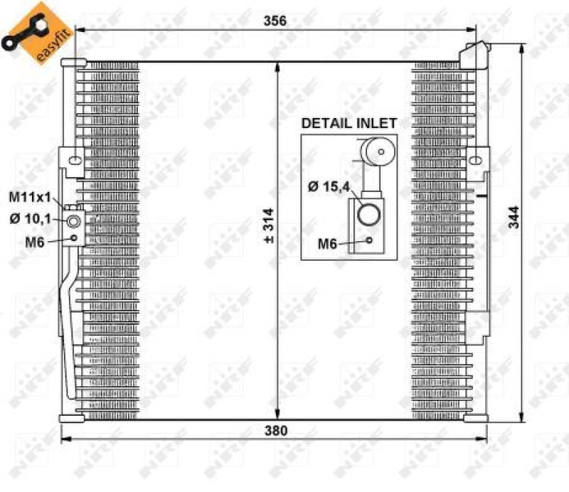 NRF Kondensator, Klimaanlage EASY FIT 35146
