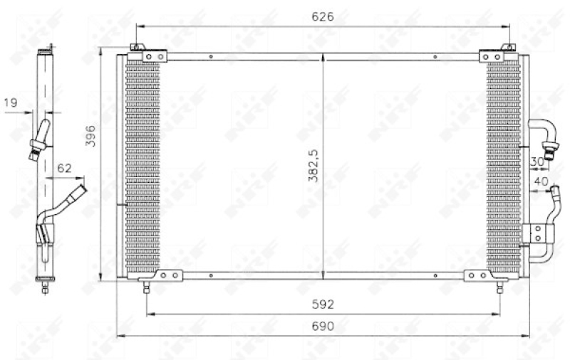 NRF Kondensator, Klimaanlage EASY FIT 35153