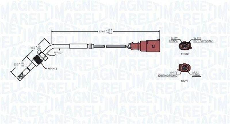 MAGNETI MARELLI Sensor, Abgastemperatur 172000113010