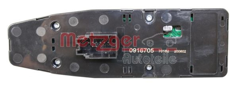 METZGER Switch, window regulator GREENPARTS