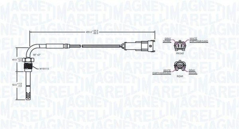 MAGNETI MARELLI Sensor, Abgastemperatur 172000131010