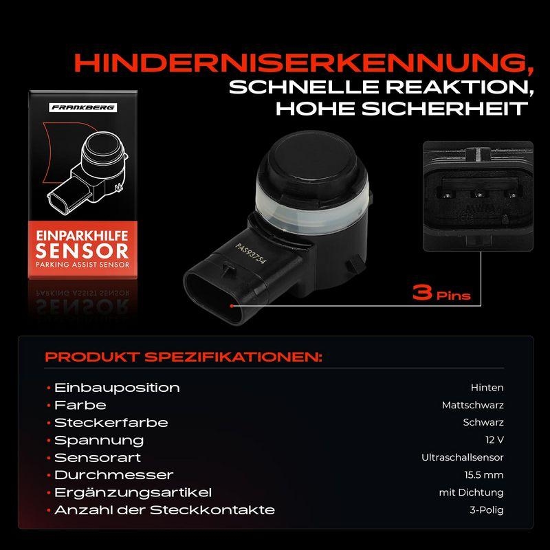 1x Frankberg Parksensor PDC Sensor Hinten 5481FB0056148
