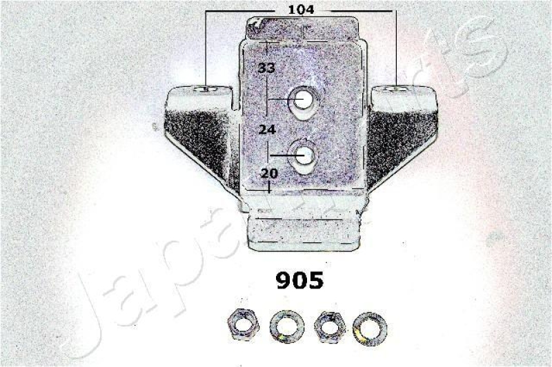 JAPANPARTS Lagerung, Motor