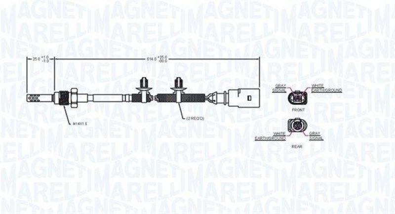 MAGNETI MARELLI Sensor, Abgastemperatur 172000161010