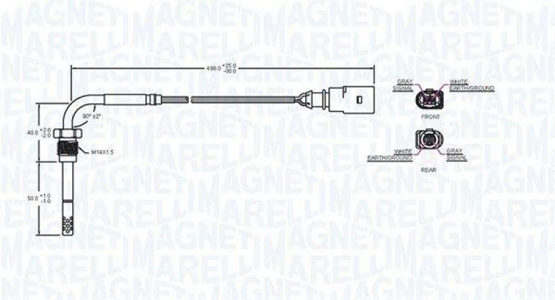MAGNETI MARELLI Sensor, Abgastemperatur 172000171010