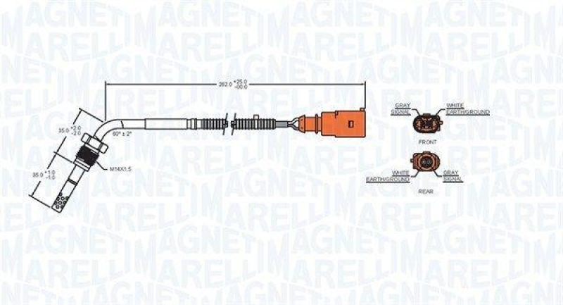 MAGNETI MARELLI Sensor, Abgastemperatur 172000173010