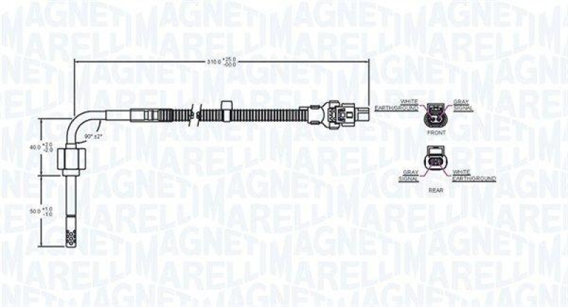 MAGNETI MARELLI Sensor, Abgastemperatur 172000179010