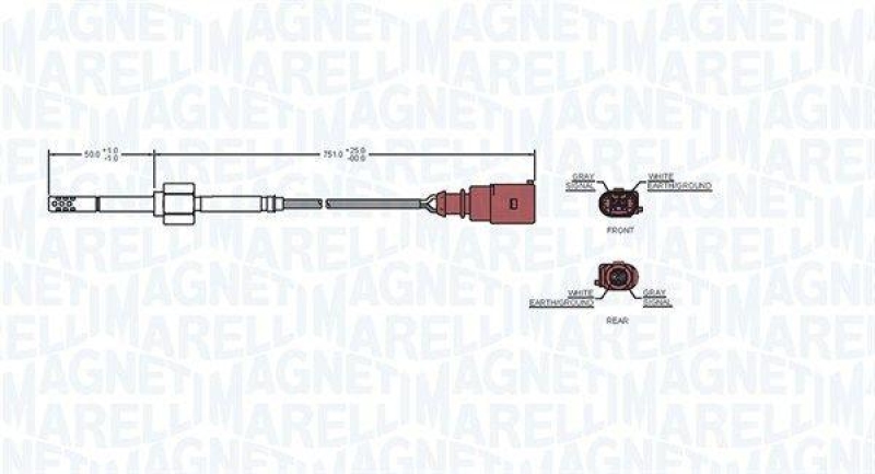 MAGNETI MARELLI Sensor, Abgastemperatur 172000187010