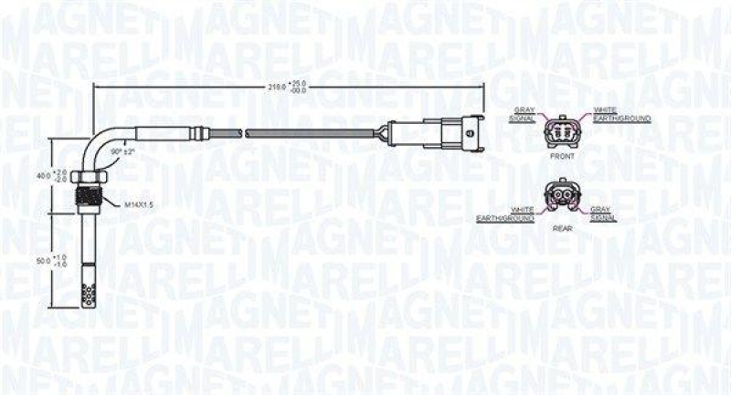 MAGNETI MARELLI Sensor, Abgastemperatur 172000193010