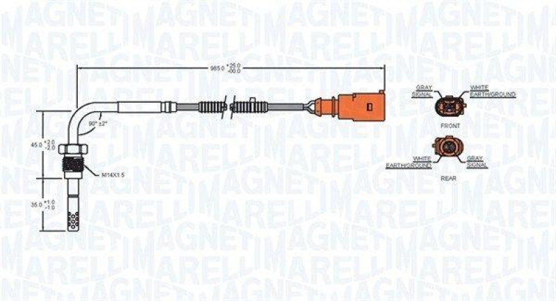 MAGNETI MARELLI Sensor, Abgastemperatur 172000201010