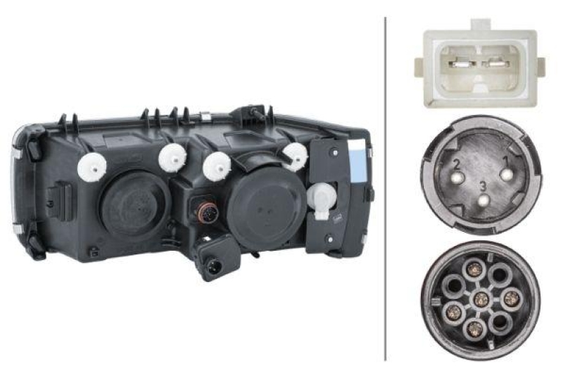 Hella Hauptscheinwerfer H7 H1 rechts passend für DAF LF 45 FA CF 65 XF 105 40 55