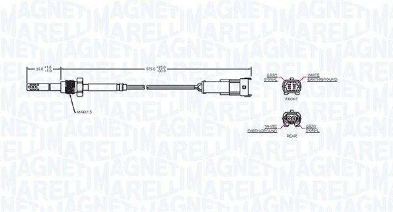 MAGNETI MARELLI Sensor, Abgastemperatur 172000223010