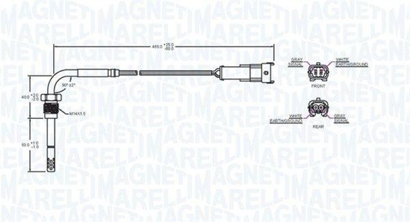 MAGNETI MARELLI Sensor, Abgastemperatur 172000235010