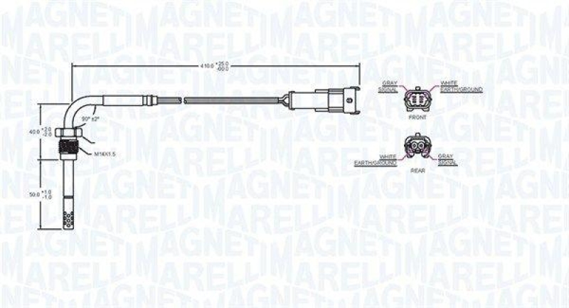 MAGNETI MARELLI Sensor, Abgastemperatur 172000243010